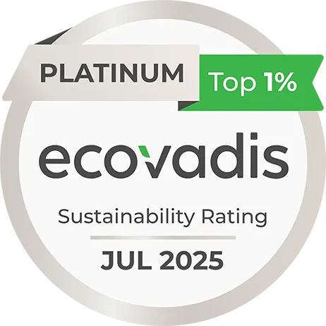 Ecovadis platina-medaille 2025